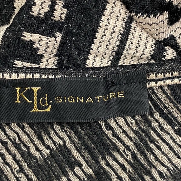 KLd Signature size Small Tan Black Pyramids Egypt Print Geometric Skater Dress - Picture 6 of 8